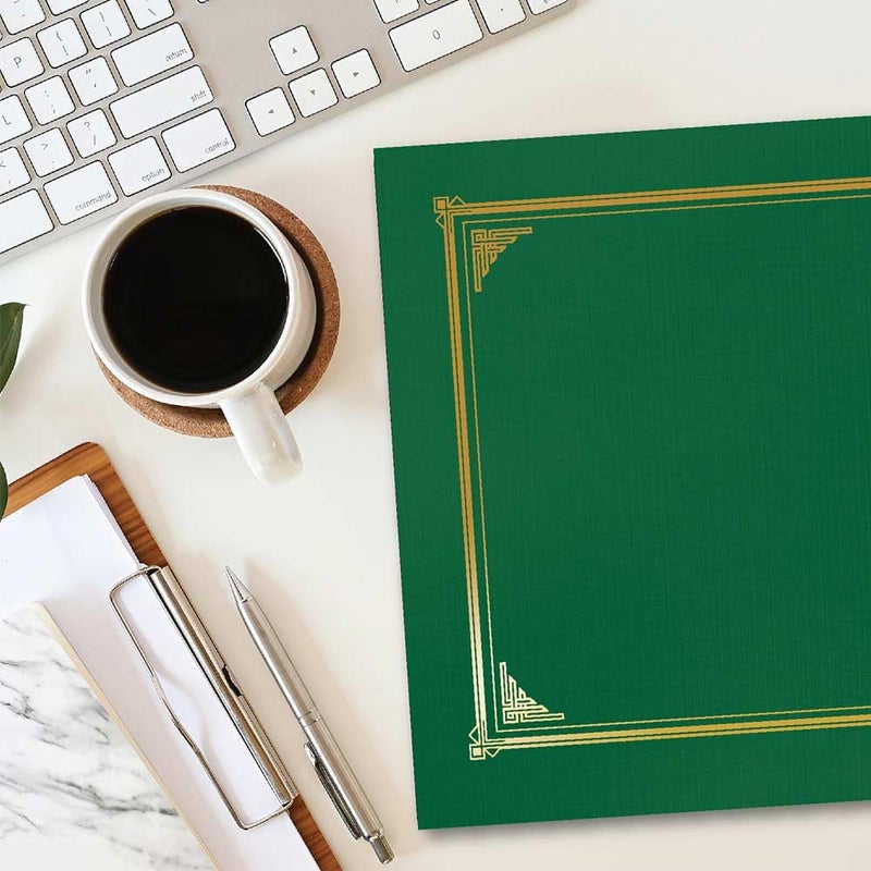 Geographics Classic Linen Green Certificate Holders with Gold Foil Border, 9.75" x 12.5", Pack of 6 â€“ Premium Document Covers for Awards, Diplomas & Certificates - Image 5
